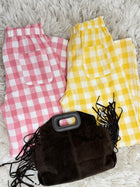 pantalon Pantalon vichy jaune dsclothes