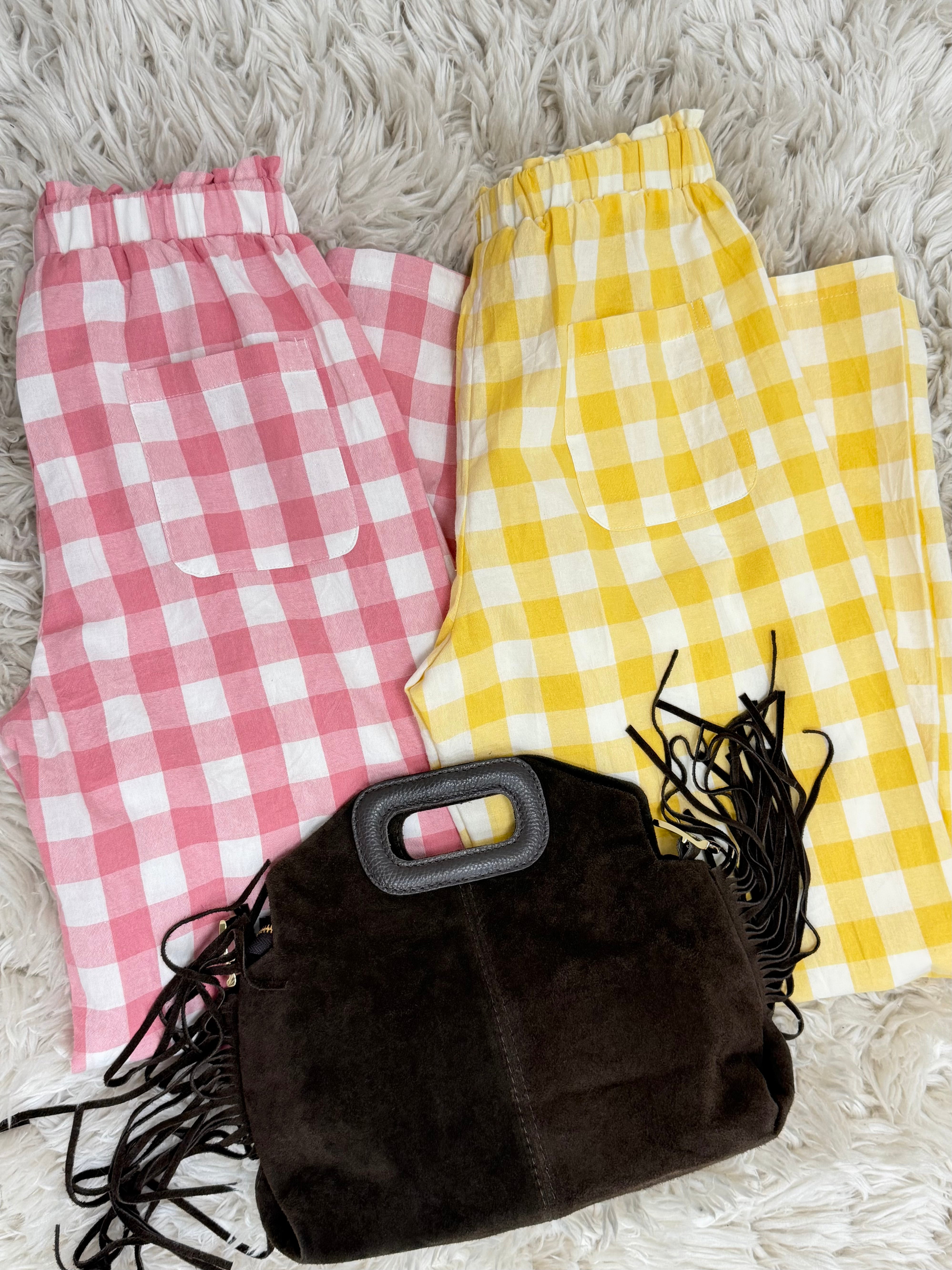 pantalon Pantalon vichy jaune dsclothes