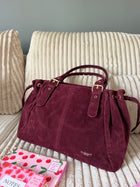 Sac LOLA XL suédine Bordeaux dsclothes