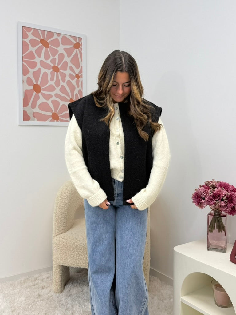 veste sans manche noir