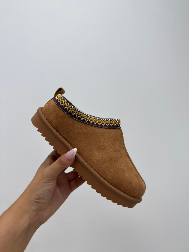 chaussures mules basse camel dsclothes