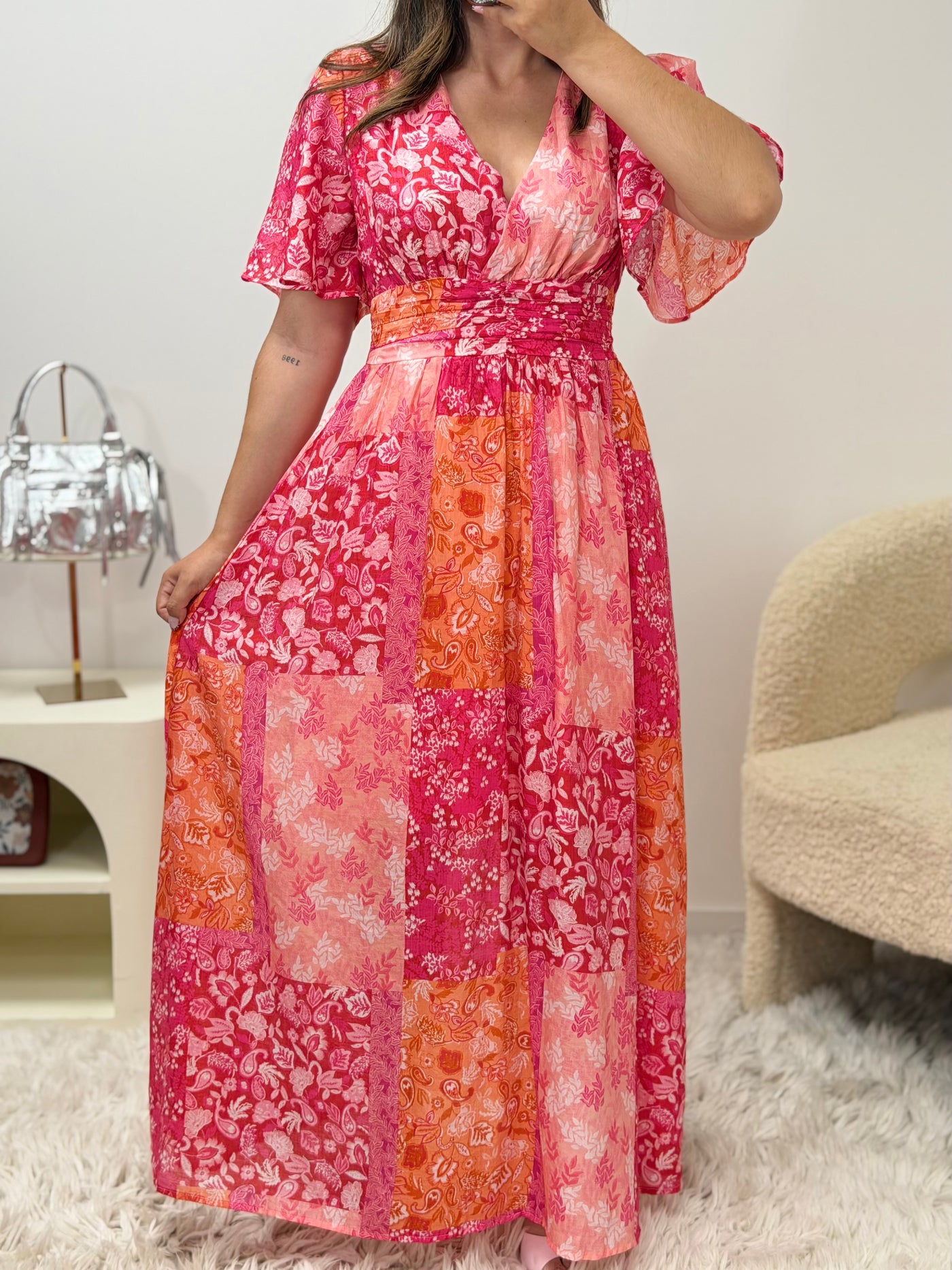 Robe longue Jess fluide en viscose - vue dos - Ds'Clothes