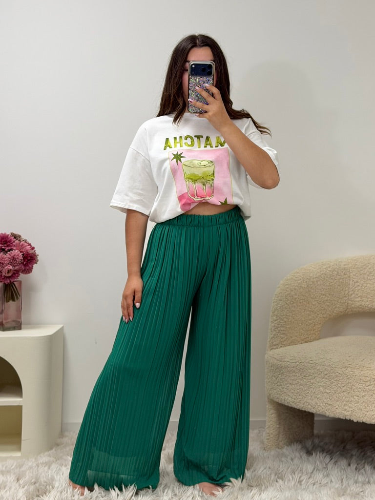 T-shirt Matcha oversize femme porté - Ds'Clothes