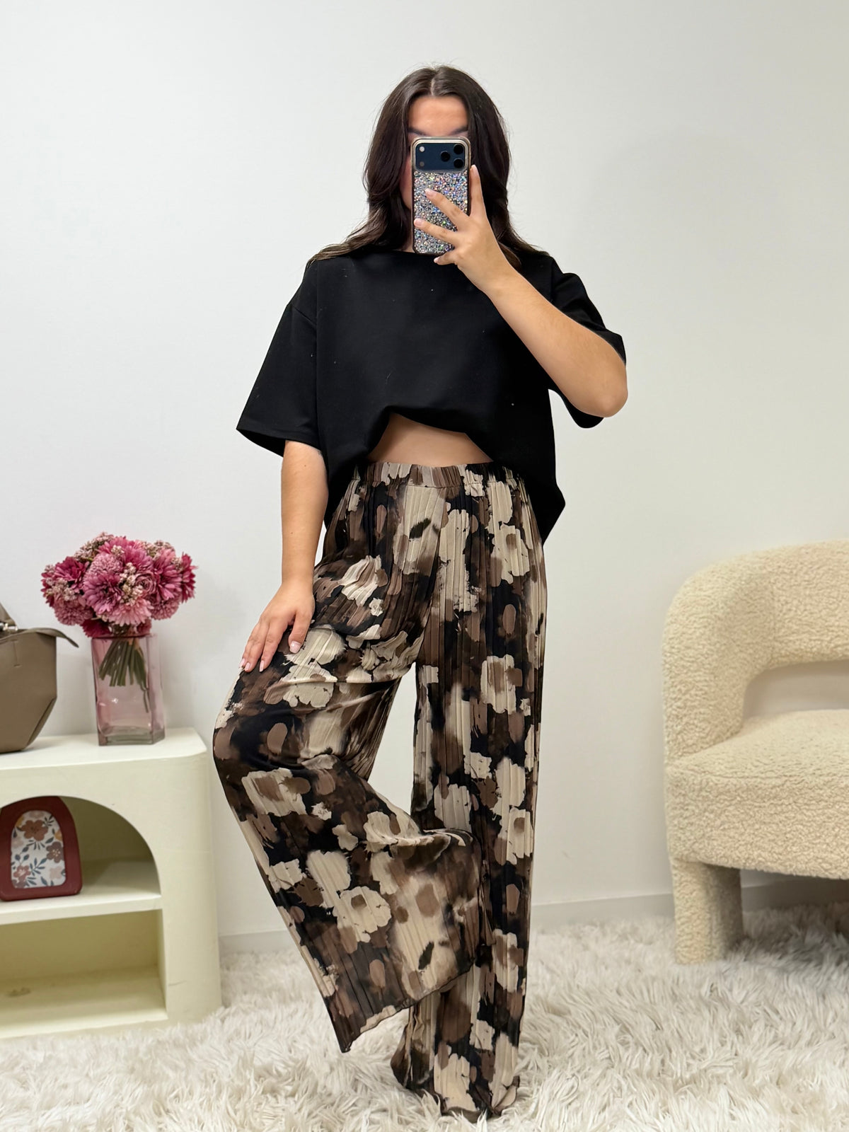 pantalon Pantalon MIRA aquarelle marron dsclothes
