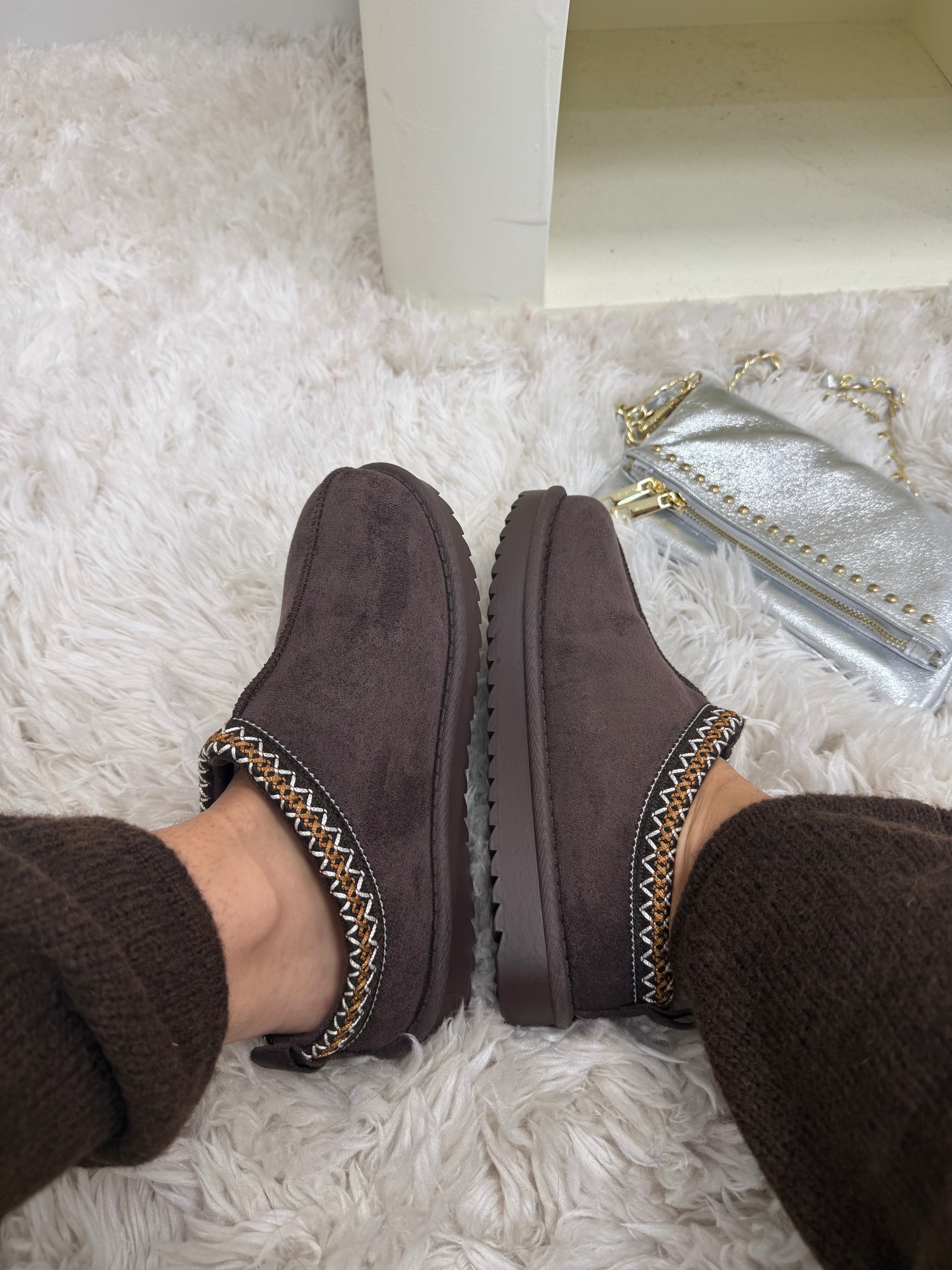 chaussures mules basse chocolat dsclothes