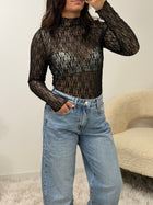 Top en dentelle ROMANE noir dsclothes