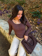 haut T-shirt NINON marron dsclothes