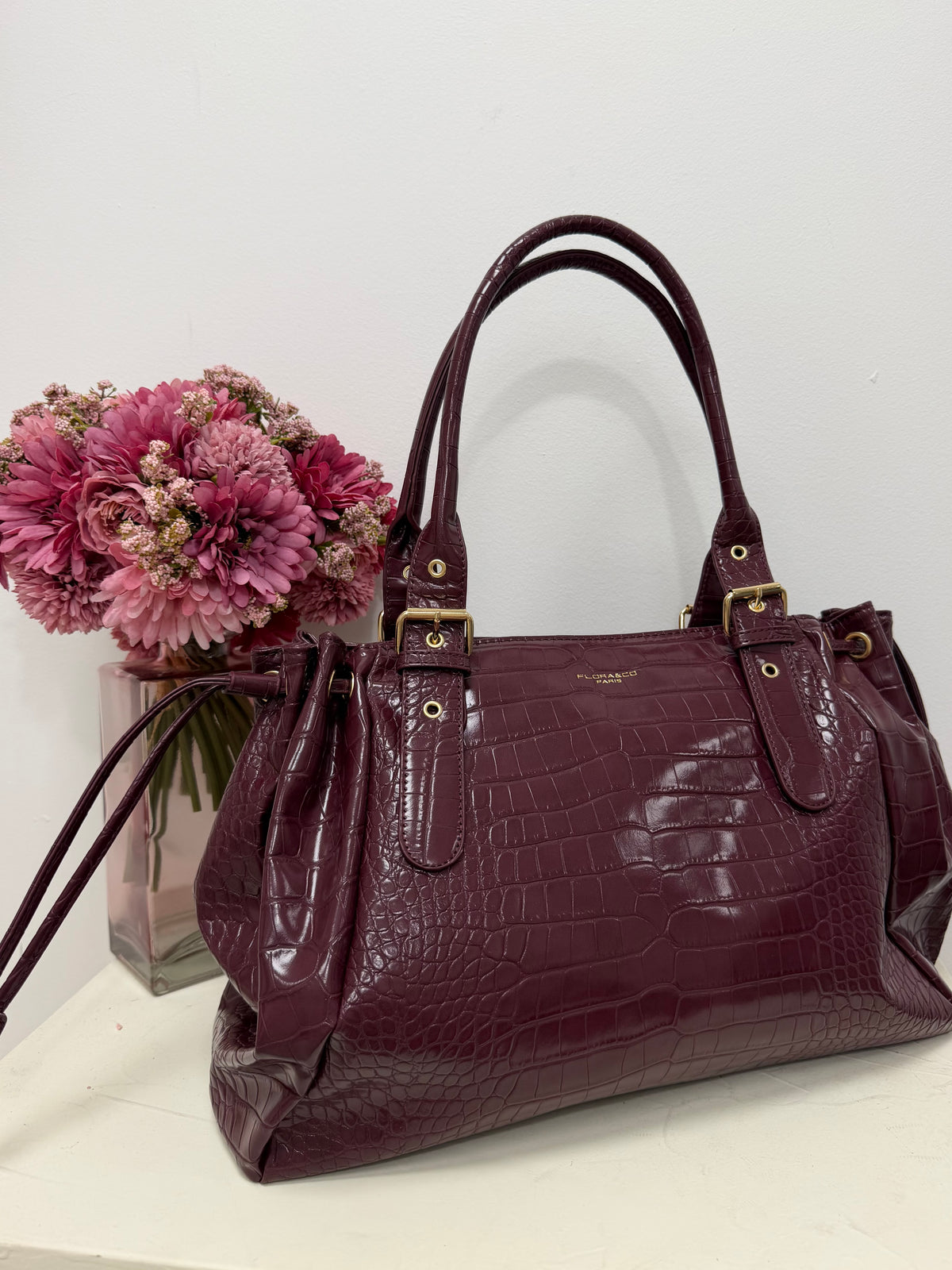 sac Sac LOLA XL croco bordeaux dsclothes