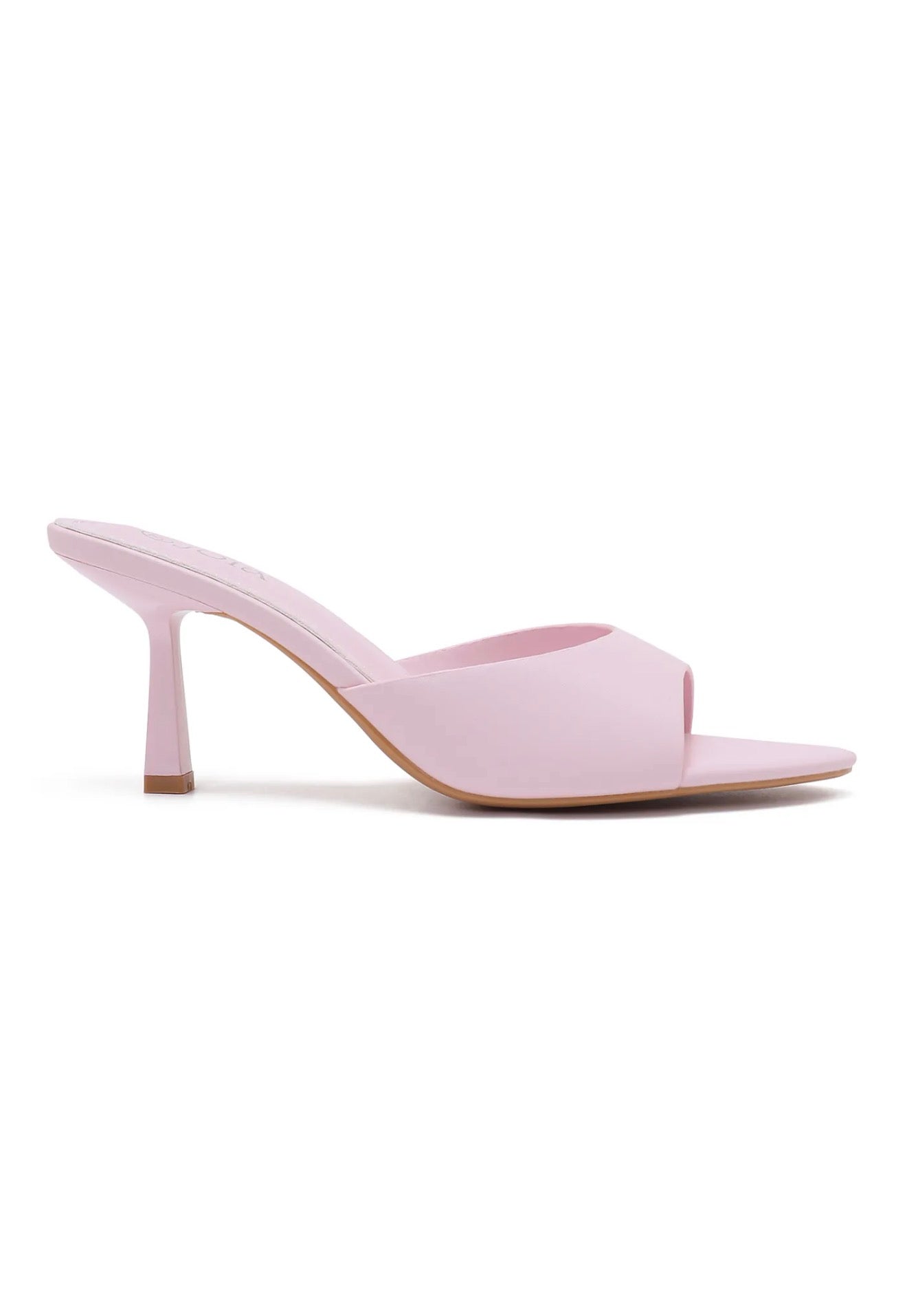 Mules à talon rose femme portées - Ds'Clothes