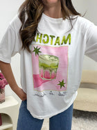 T-shirt Matcha oversize femme détail tissu coton - Ds'Clothes