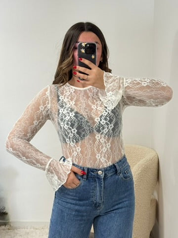 haut Haut à dentelle blanc dsclothes