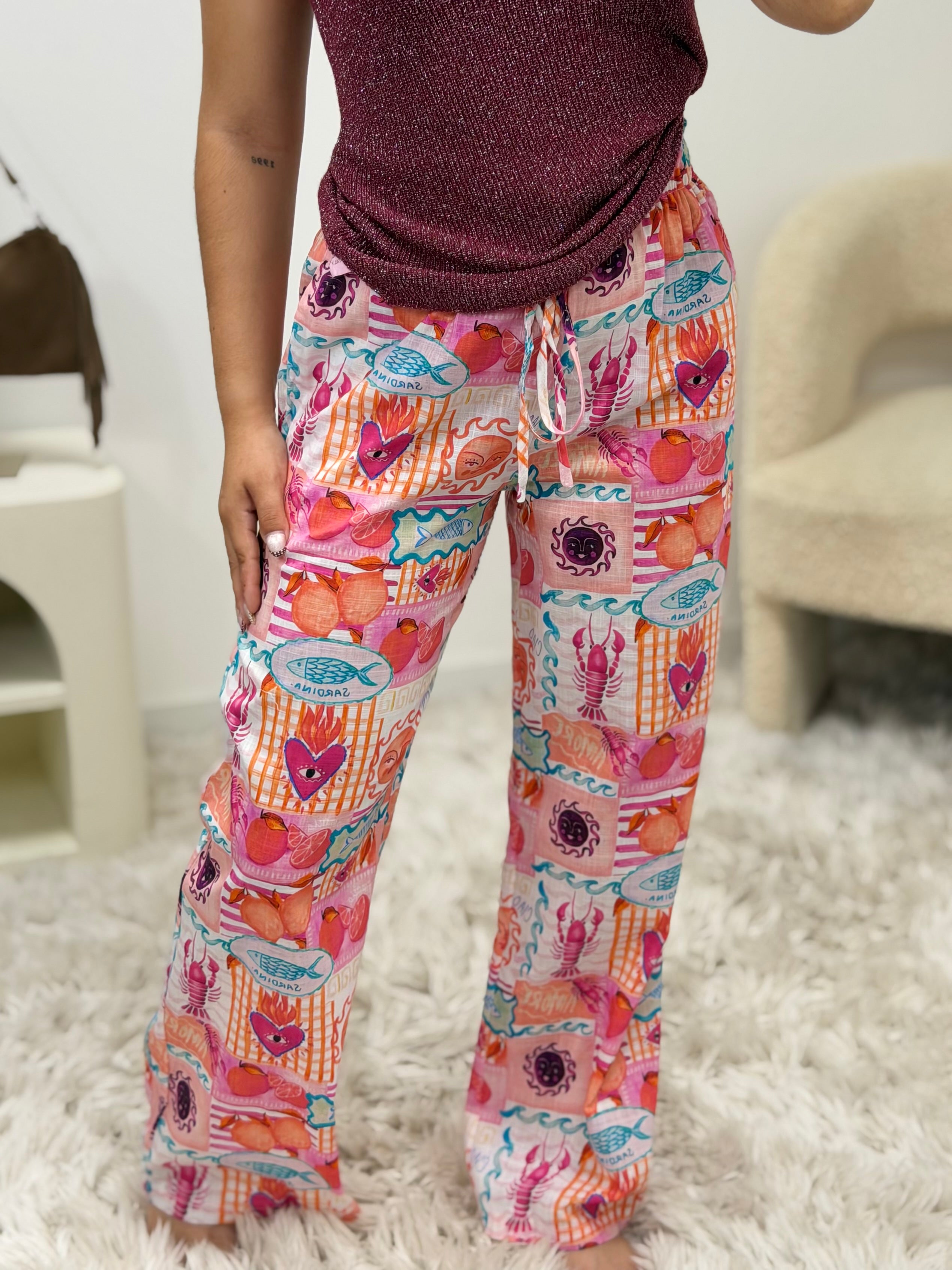 Pantalon Peace, détail du coton