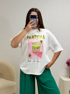 T-shirt Matcha oversize femme vue de face - Ds'Clothes
