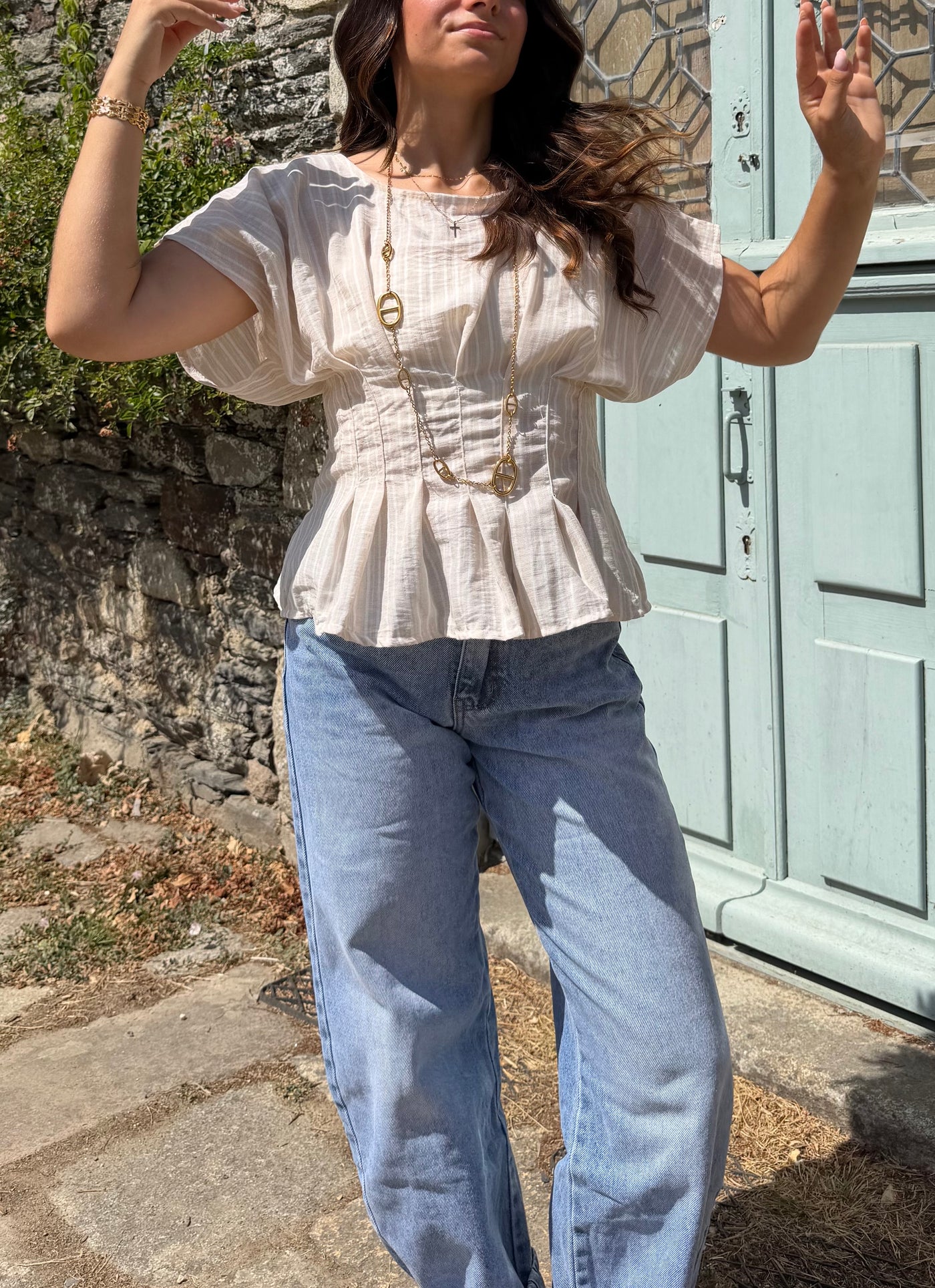 haut Blouse Cléa beige dsclothes