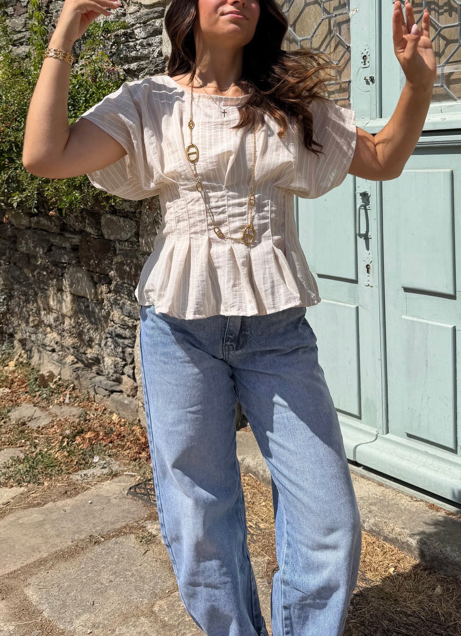 haut Blouse Cléa beige dsclothes