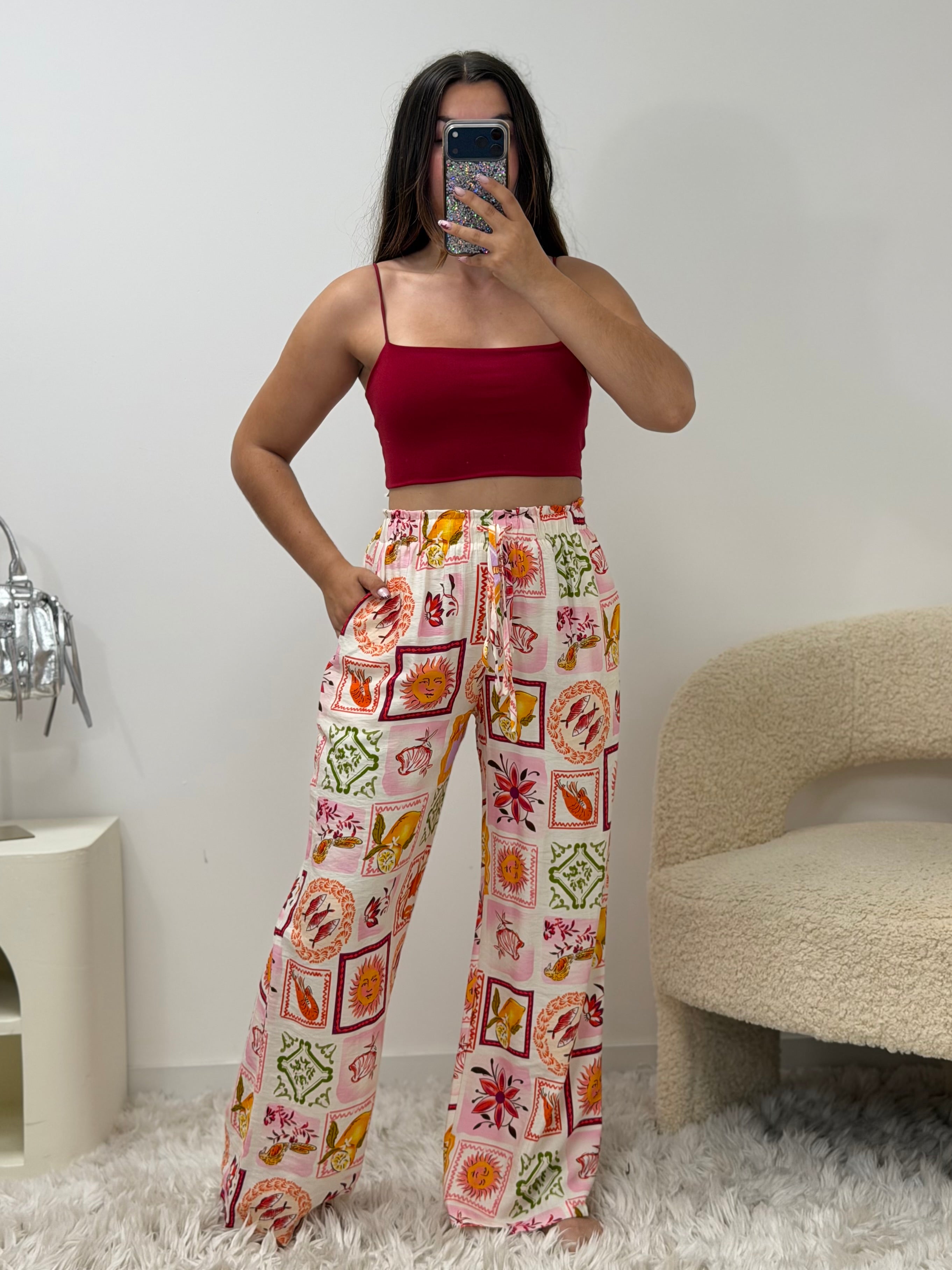 Pantalon Dolce fluide en viscose femme - vue face - Ds'Clothes