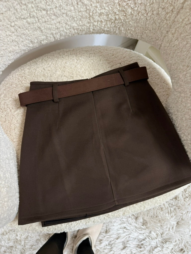 jupe short Jupe-short marron dsclothes