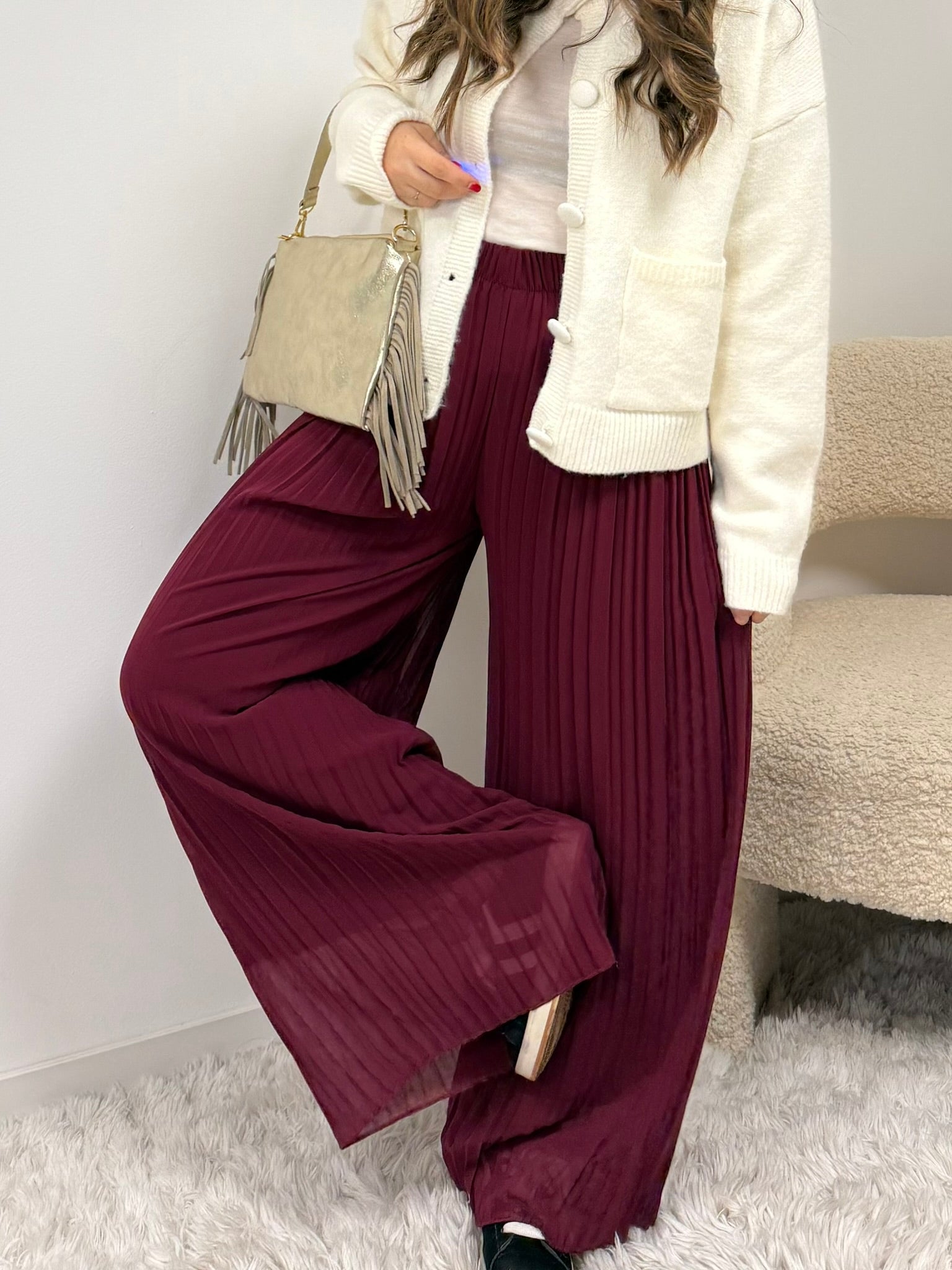 pantalon ROMY bordeaux