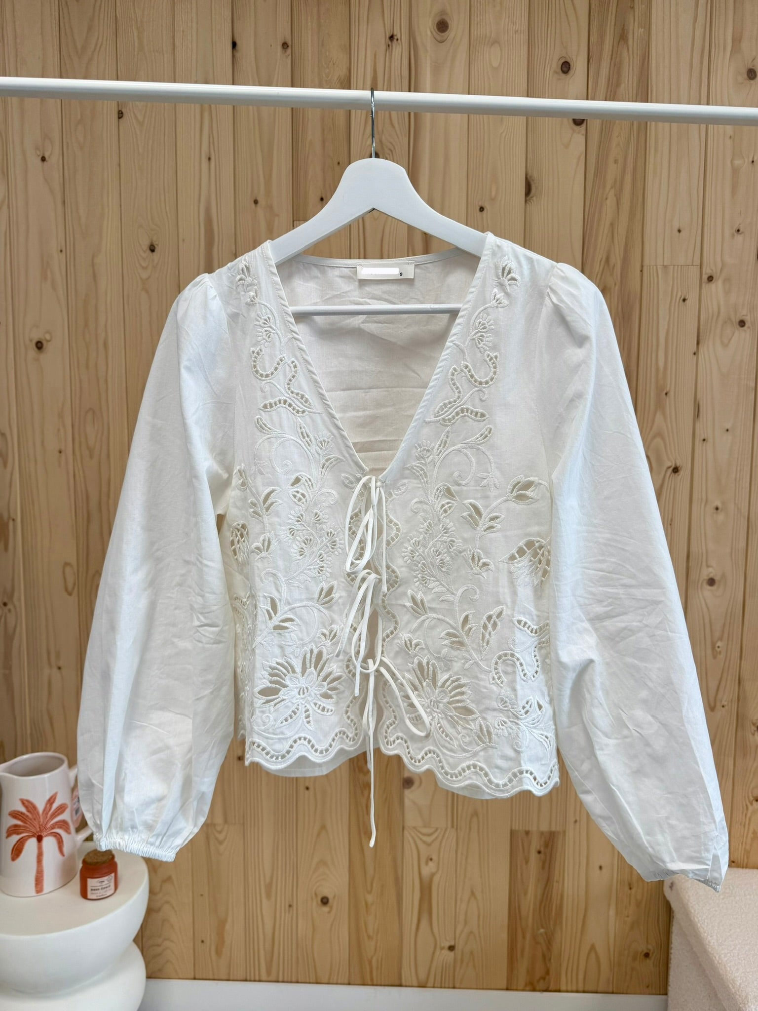 Détail matière blouse Athéna 100% coton esprit estival – Ds'Clothes