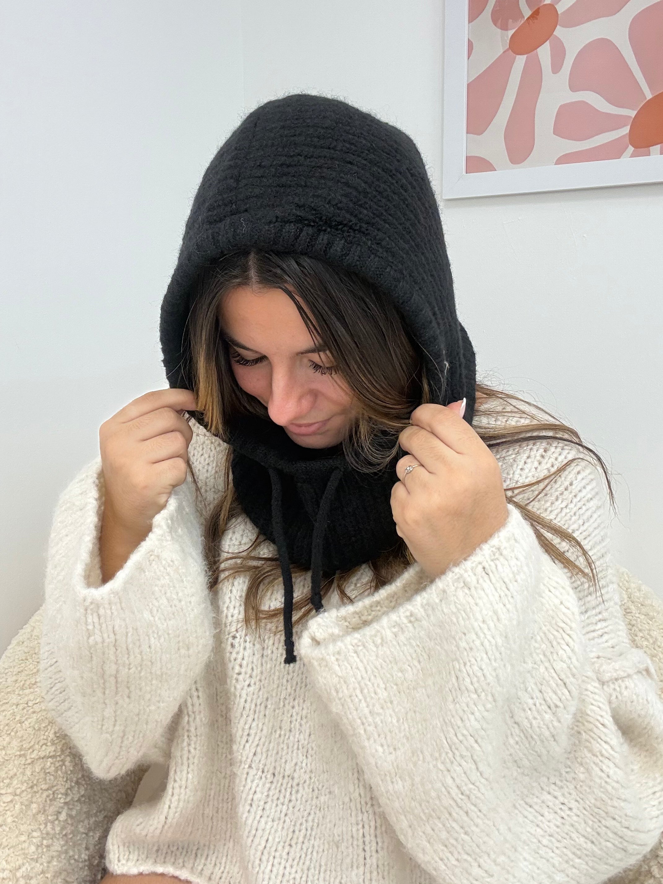 accessoires Capuche en laine noir dsclothes