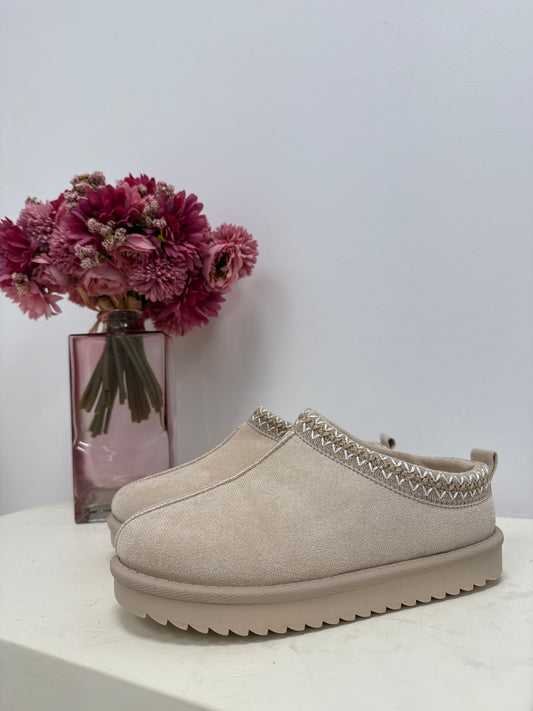 mules basse beige