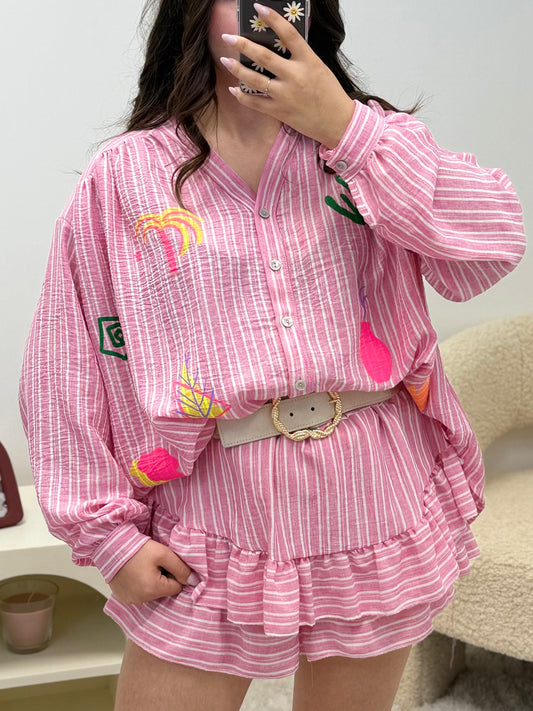 jupe-short BORA rose