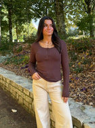 haut T-shirt NINON marron dsclothes