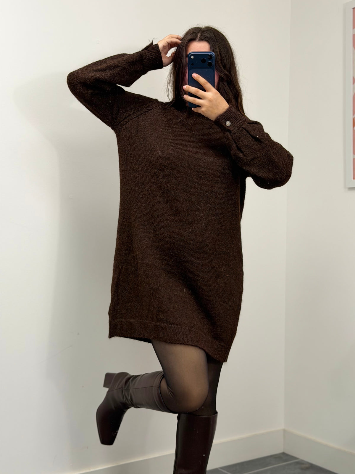 Robe pull ELO marron dsclothes