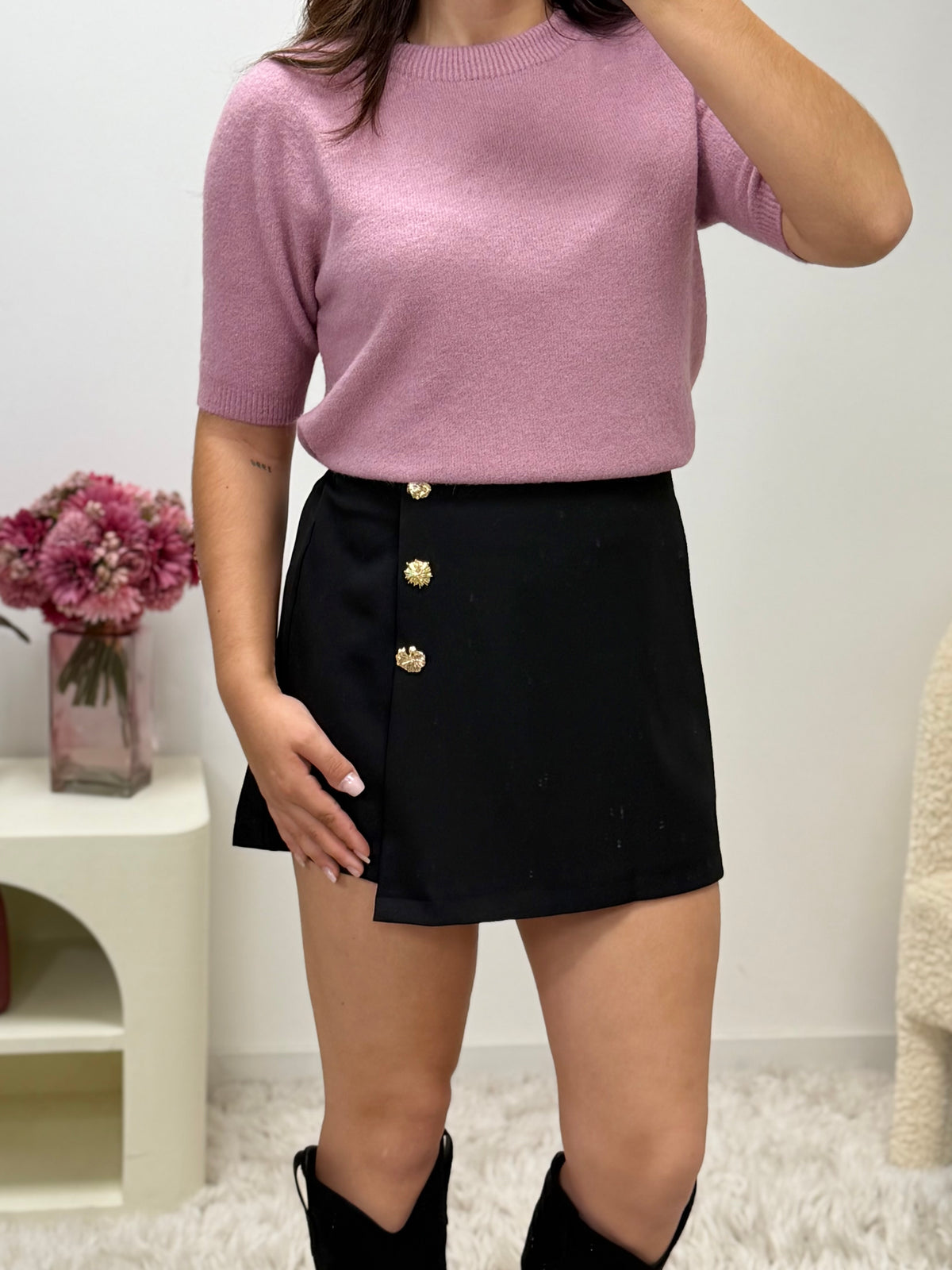 jupe short Jupe-short FALL noir dsclothes