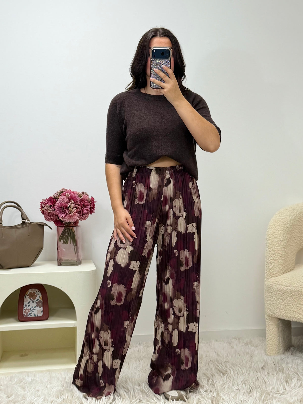 pantalon Pantalon MIRA aquarelle bordeaux dsclothes