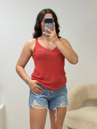 haut Top à paillettes rouge dsclothes