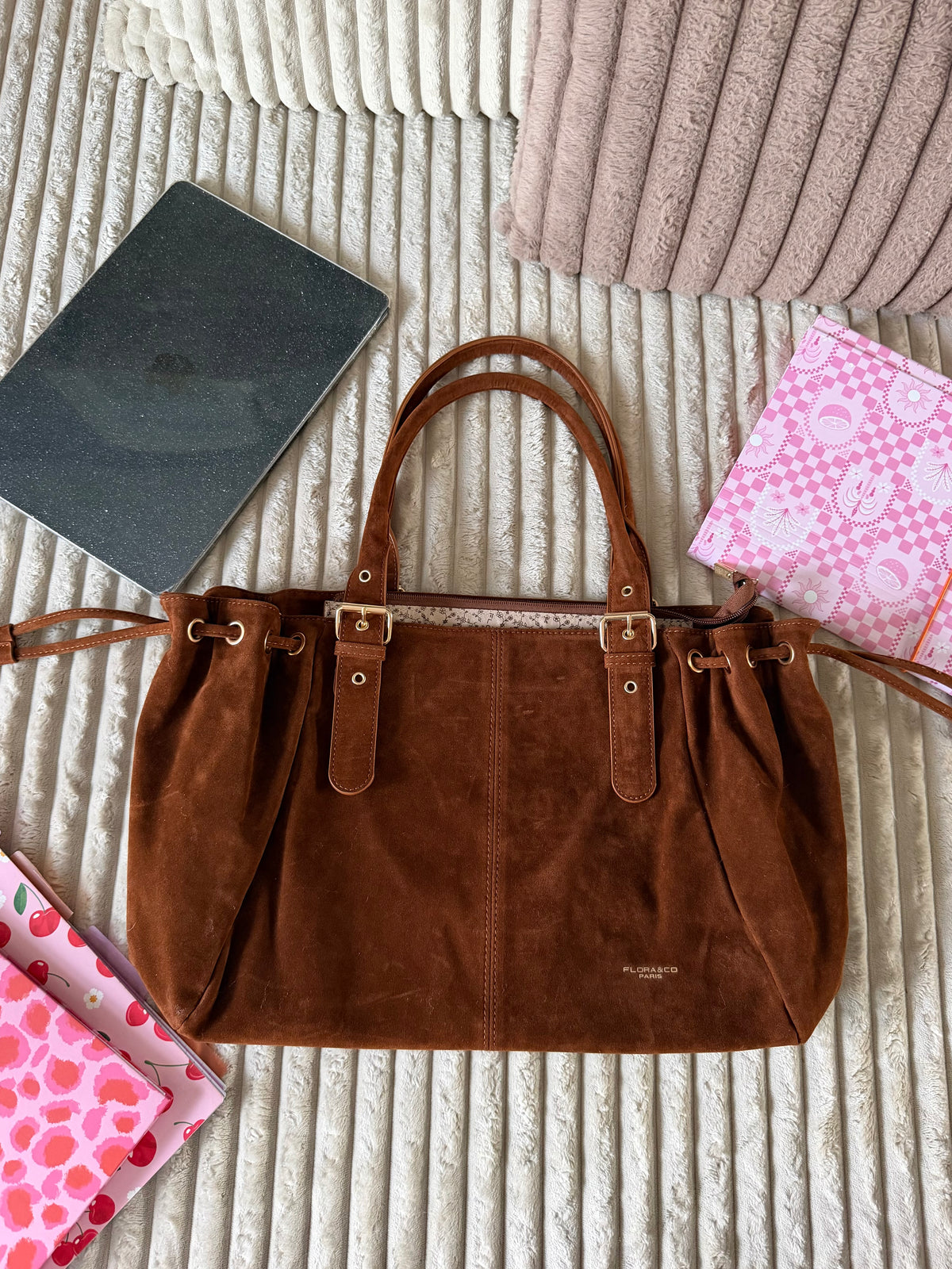 Sac LOLA XL suédine camel dsclothes