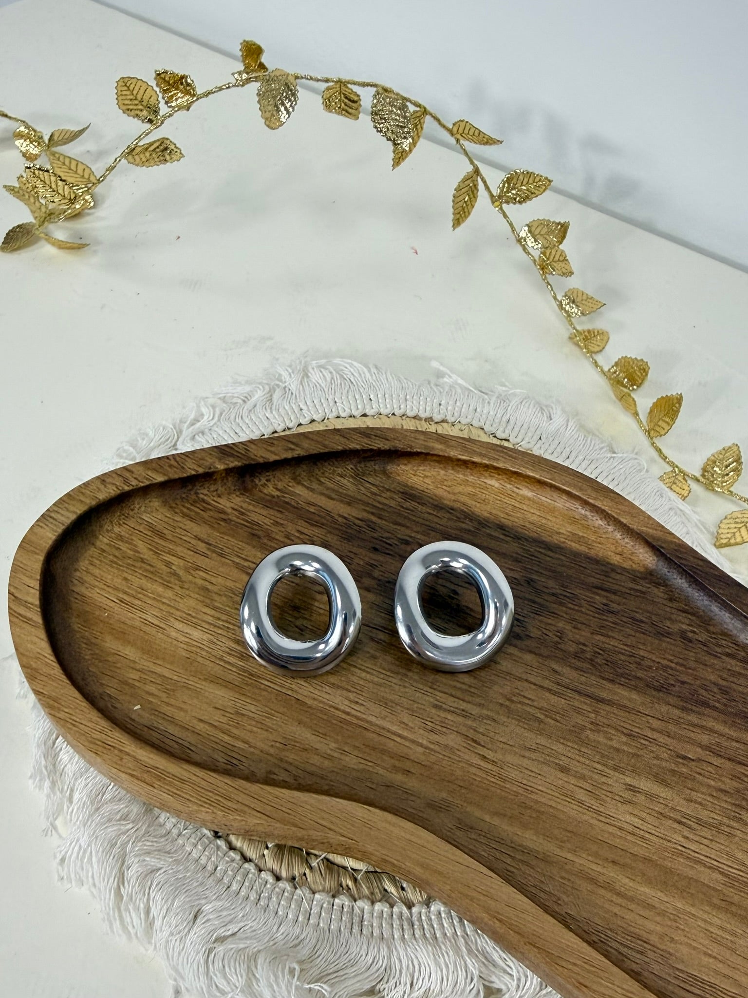 boucle d'oreille Boucles d'oreilles Marleen argenté | Acier Inoxydable dsclothes