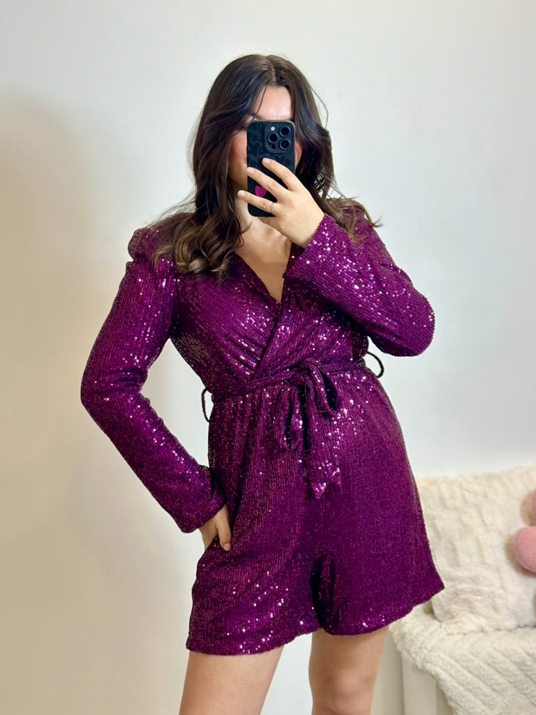 Combi-short Thaïs violette
