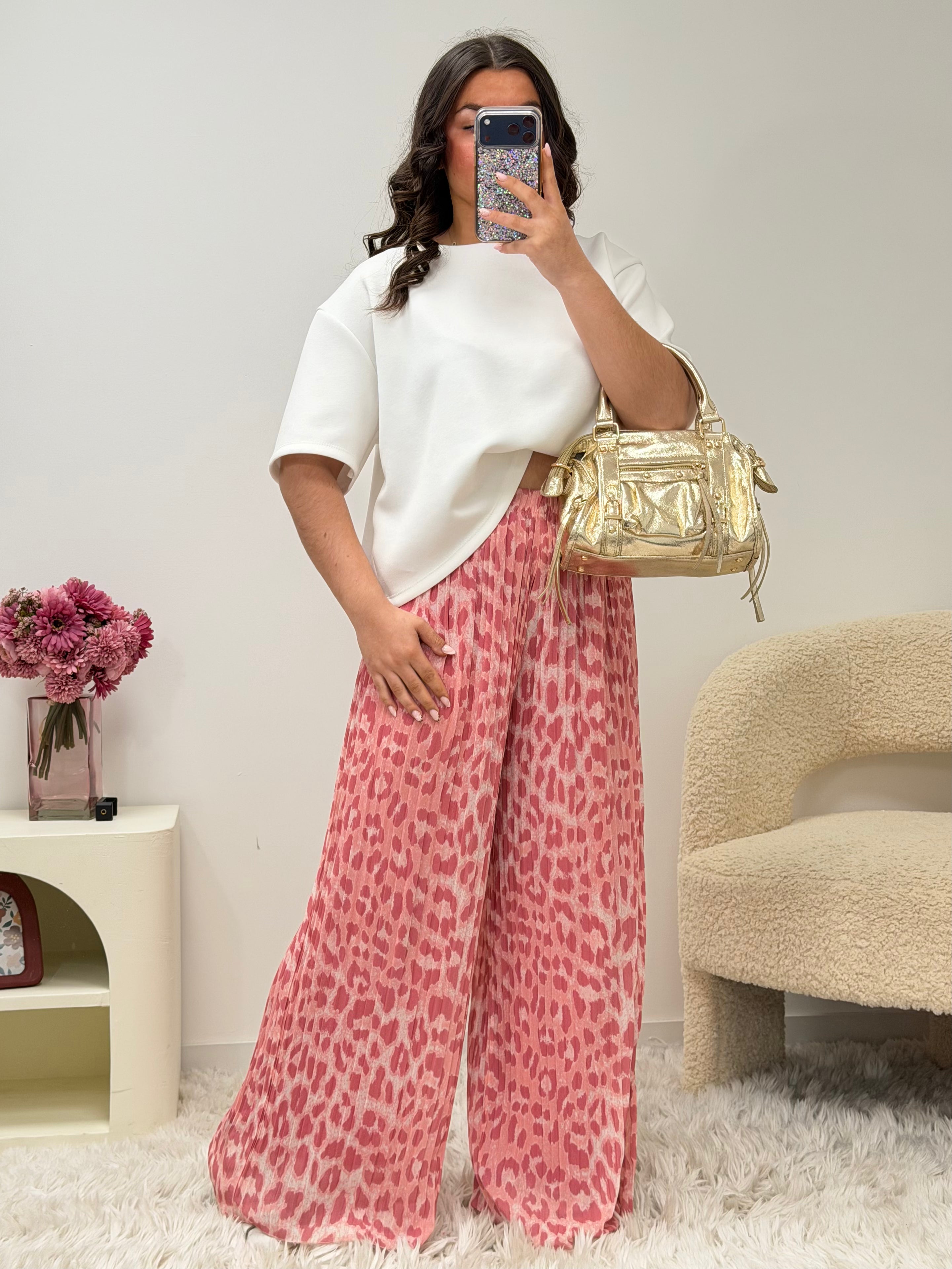 pantalon pnatalon MIRA léopard rose dsclothes