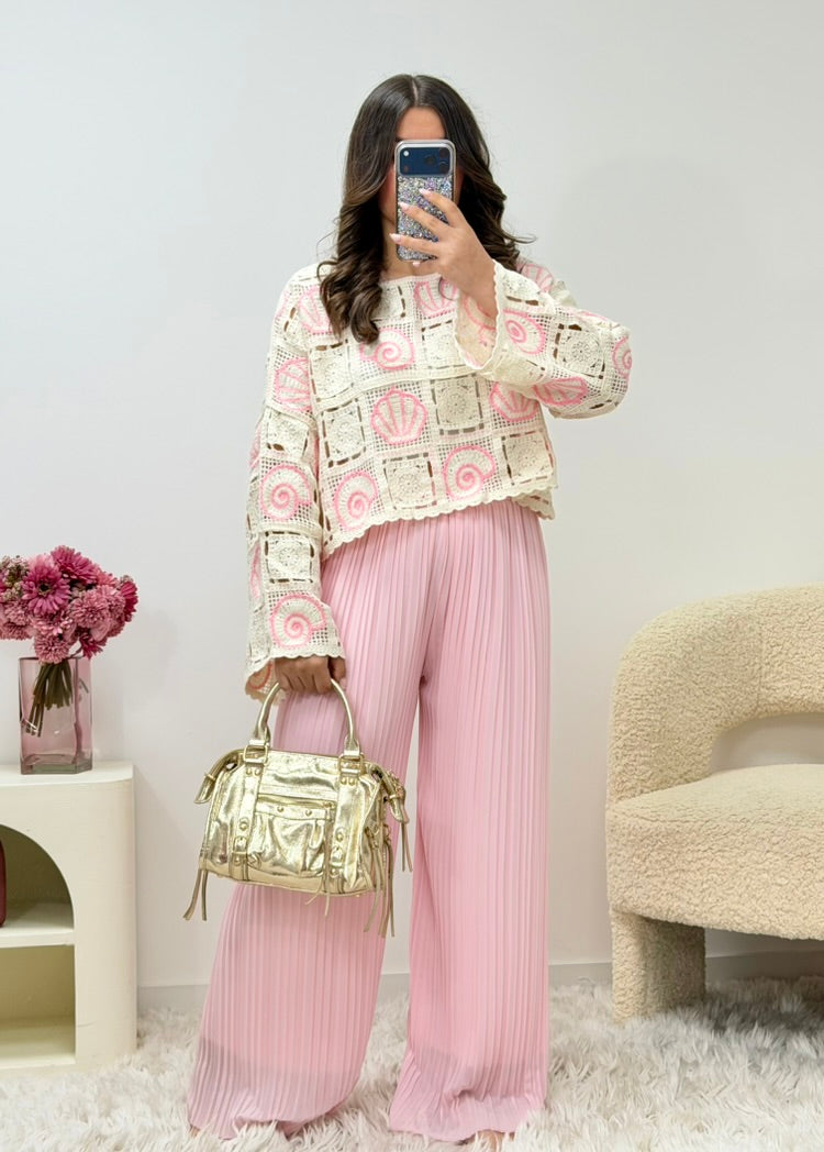haut Haut en crochet rose dsclothes