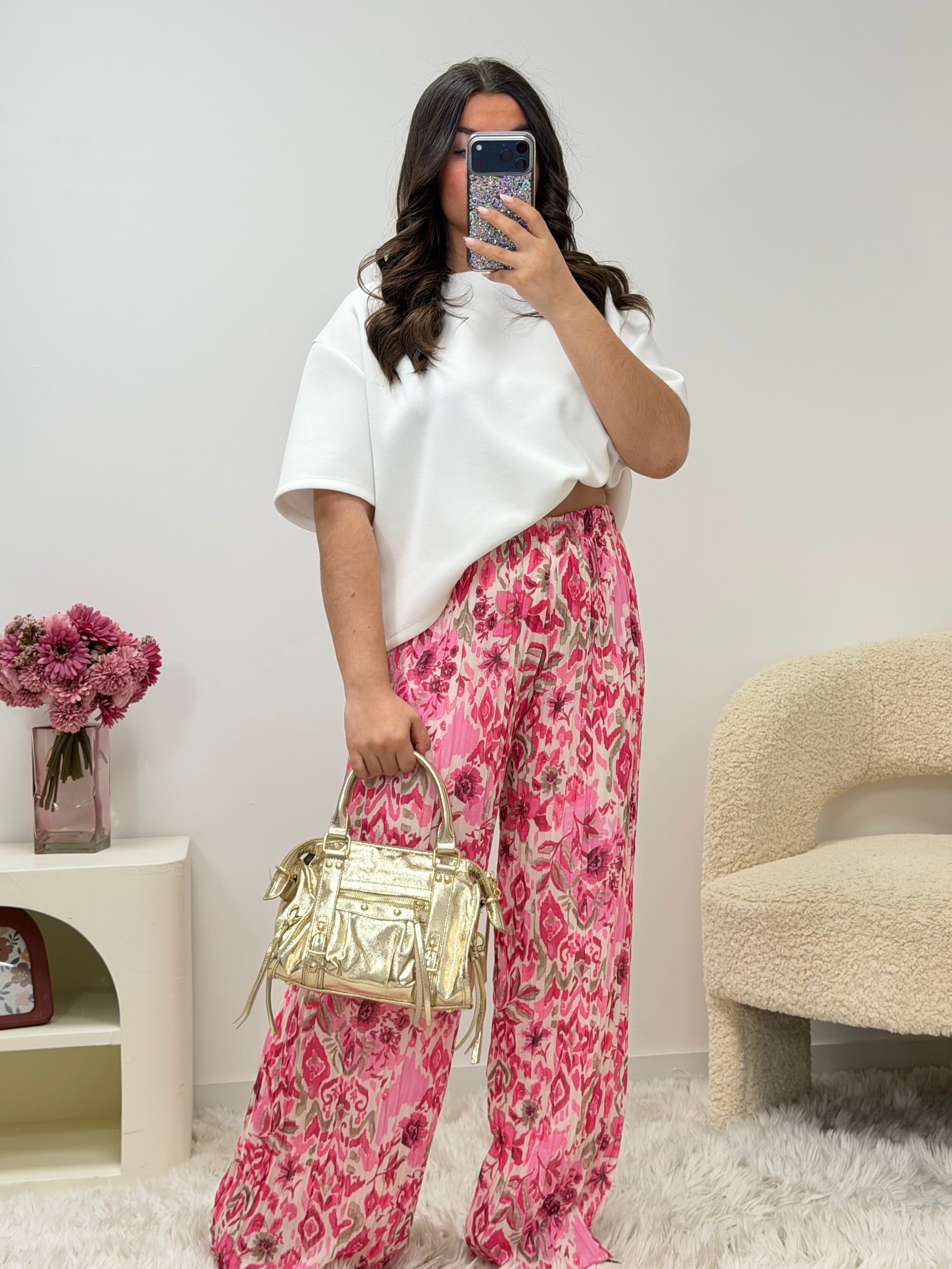 pantalon pnatalon MIRA bohème rose dsclothes