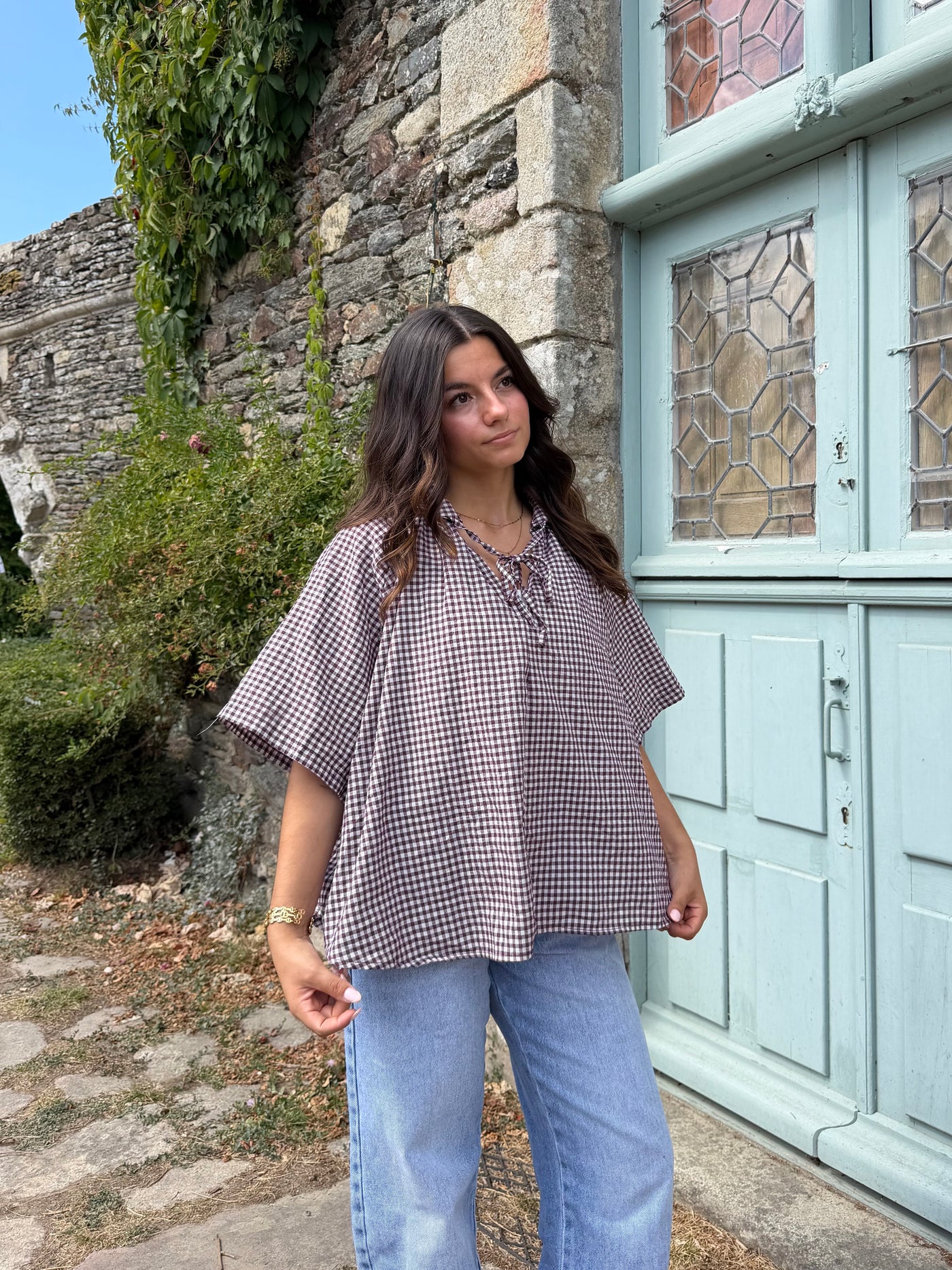 haut Blouse ALINE marron dsclothes