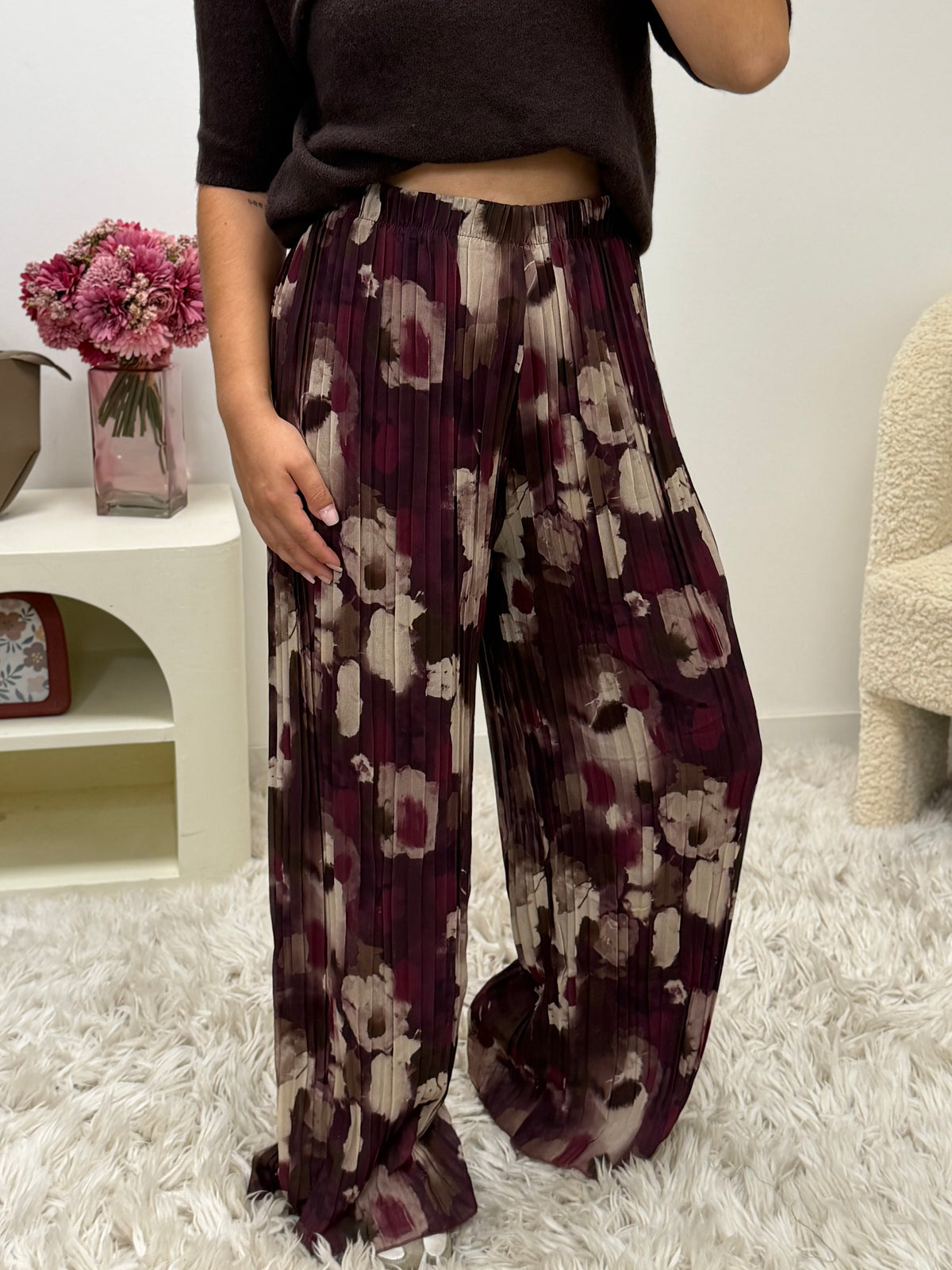pantalon Pantalon MIRA aquarelle bordeaux dsclothes