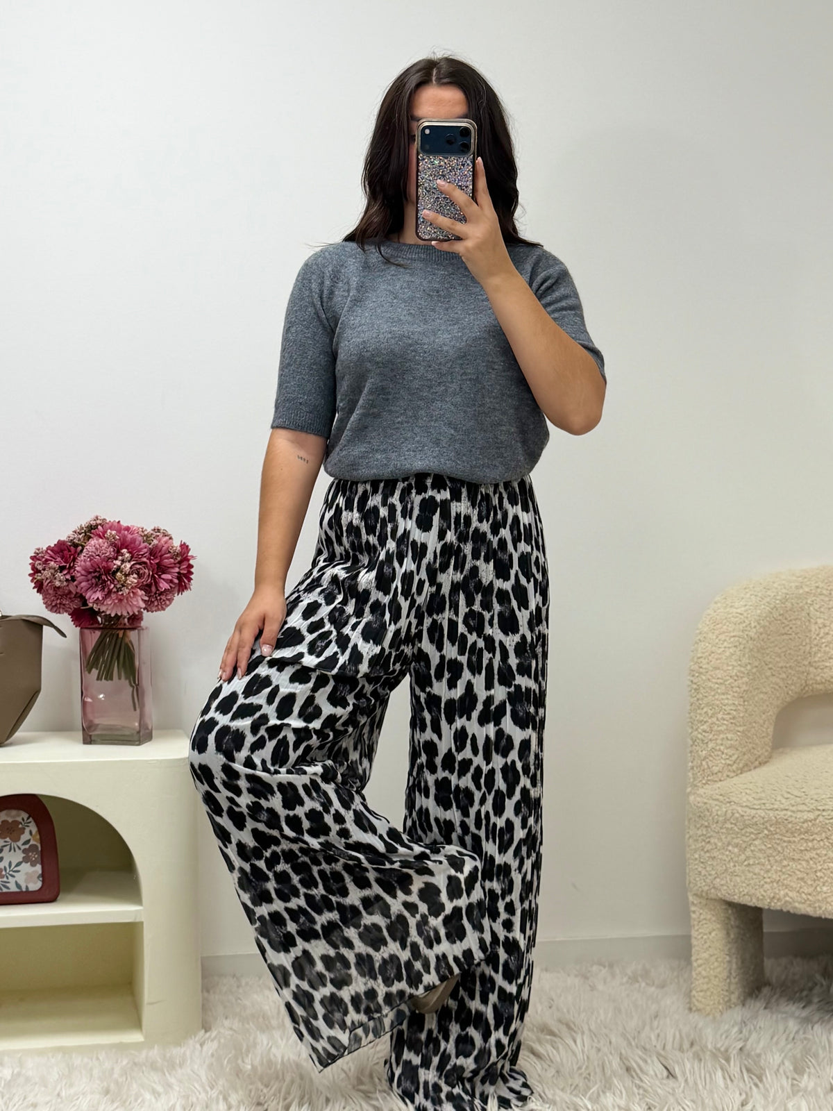 pantalon Pantalon MIRA Léopard gris dsclothes