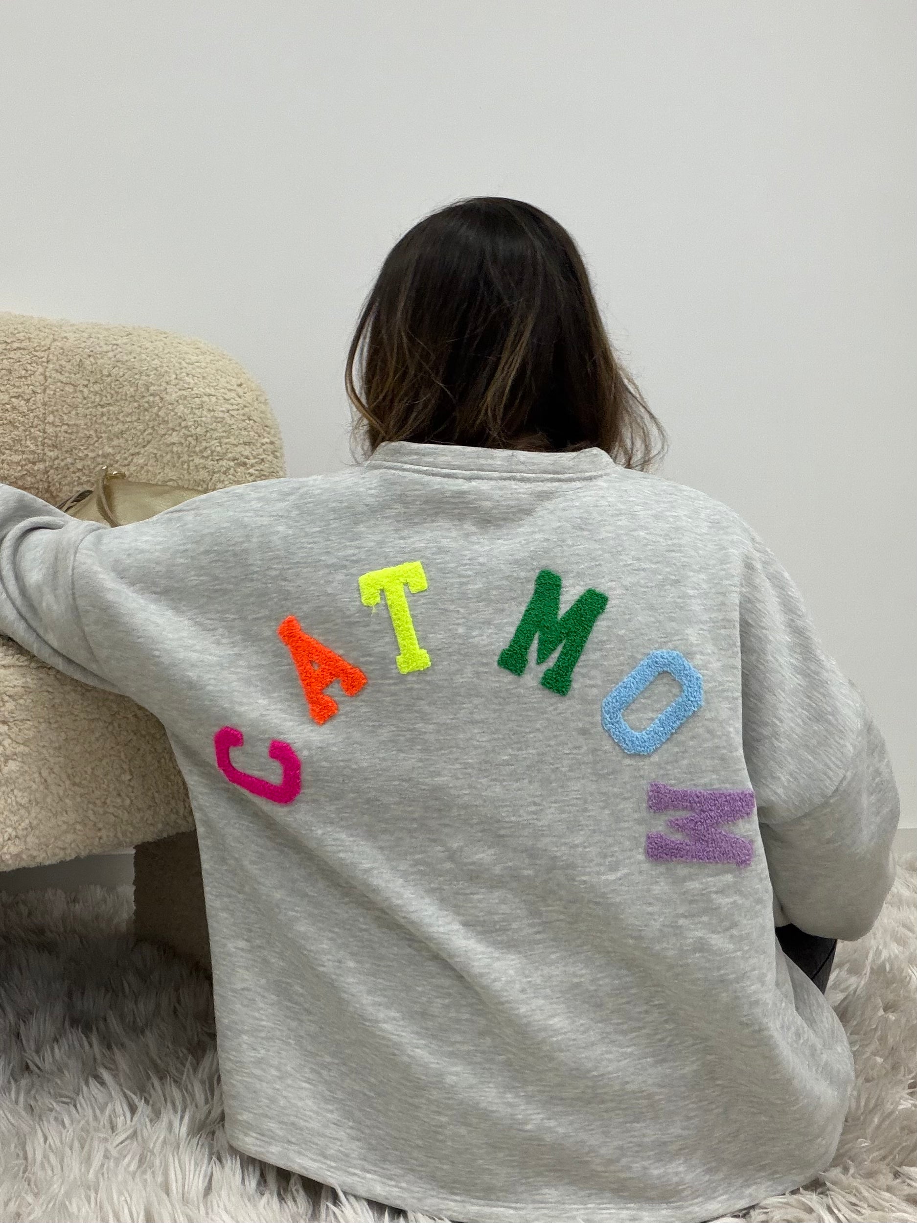 sweat Sweat CATMOM gris dsclothes