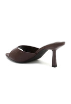 Mules à talon marron femme portées - Ds'Clothes
