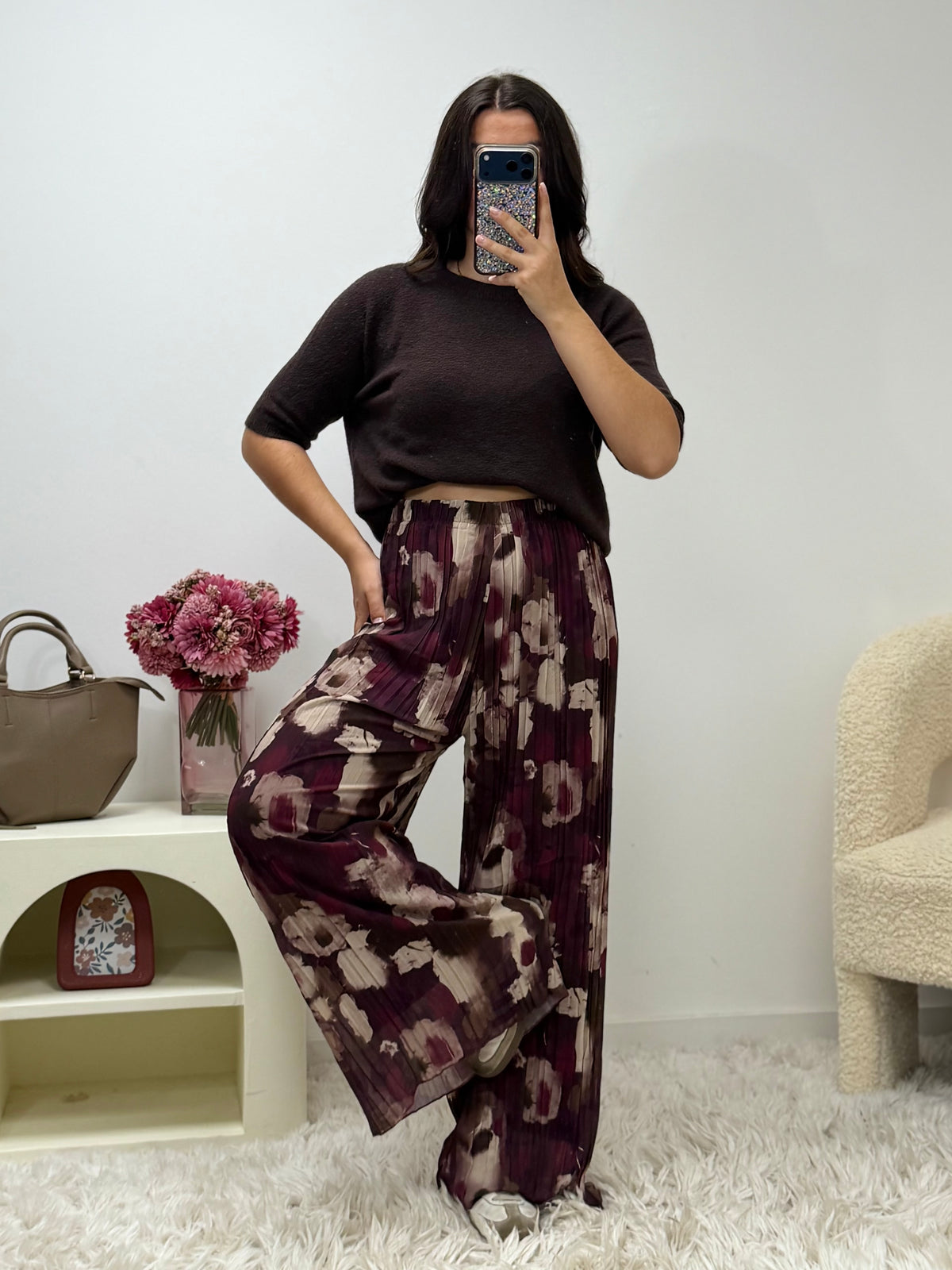 pantalon Pantalon MIRA aquarelle bordeaux dsclothes