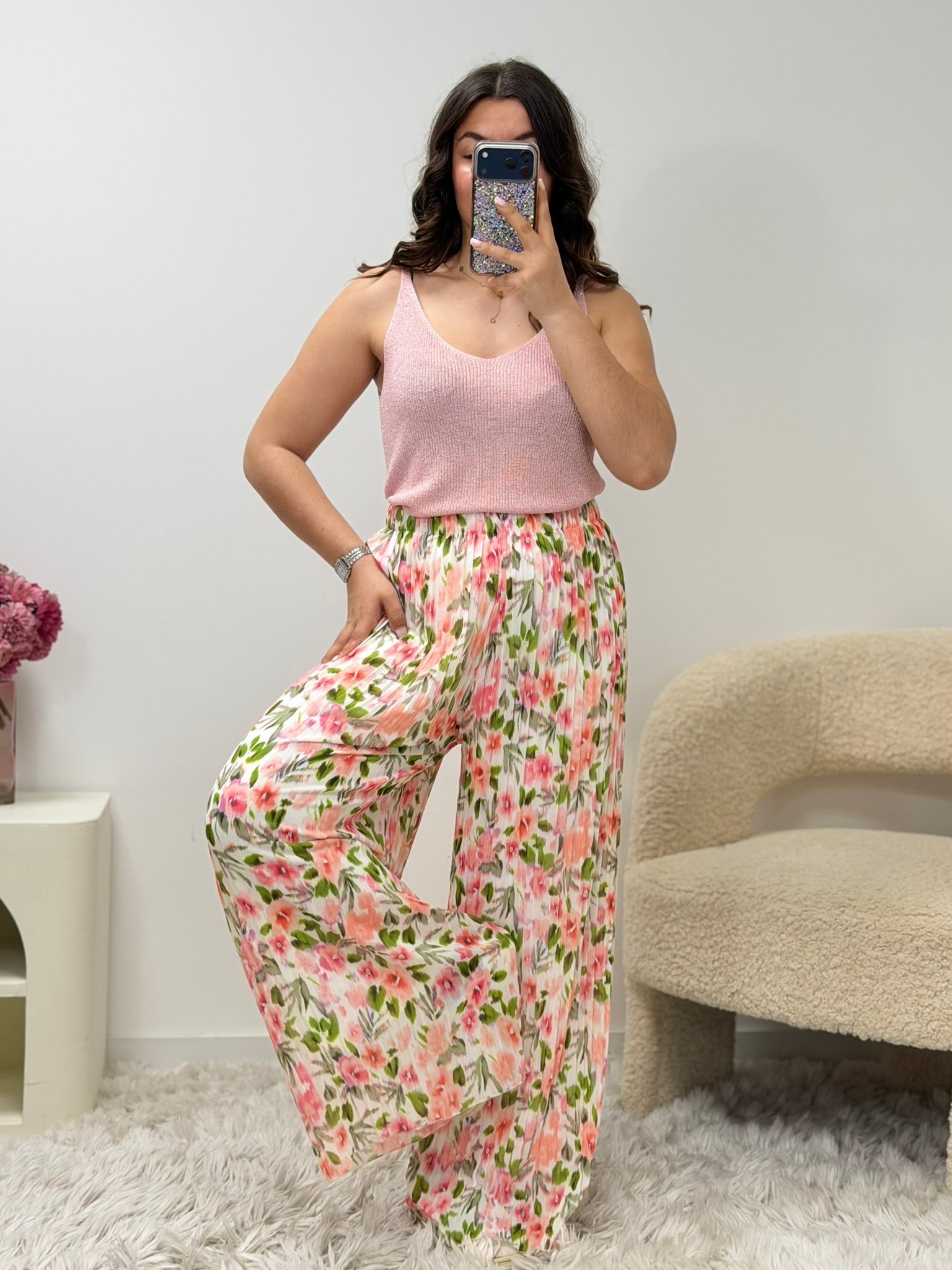 pantalon Pantalon MIRA blossom rose dsclothes