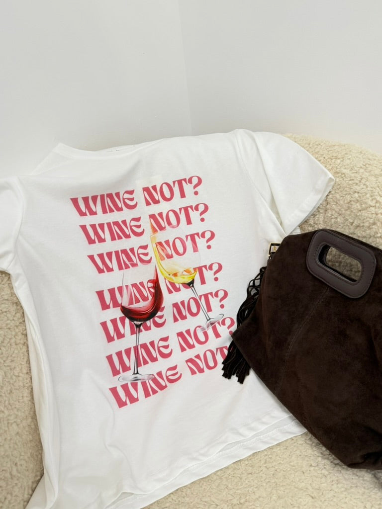 t-shirt T-shirt "Wine not ?" dsclothes