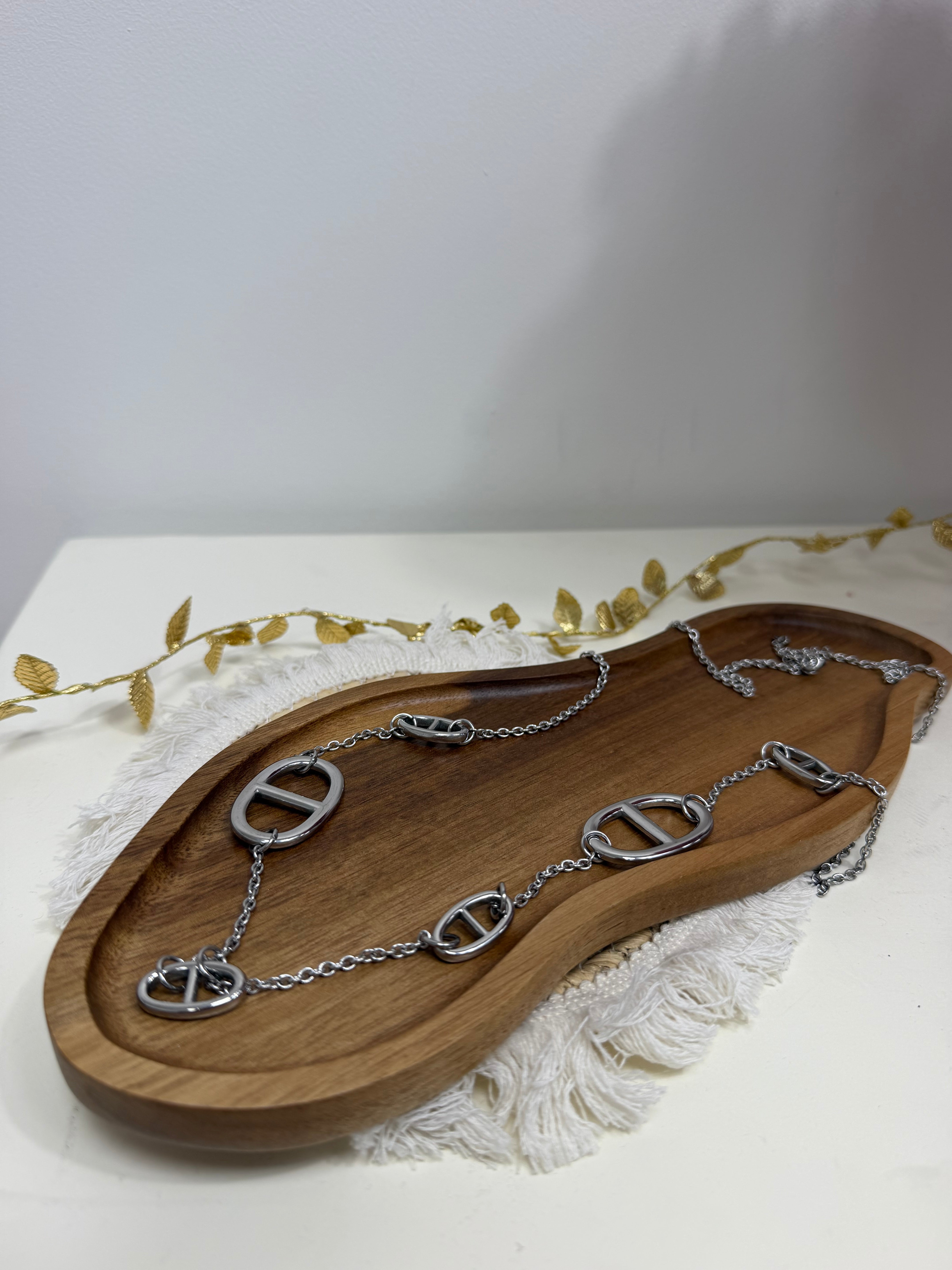 collier Sautoir Maria argenté dsclothes