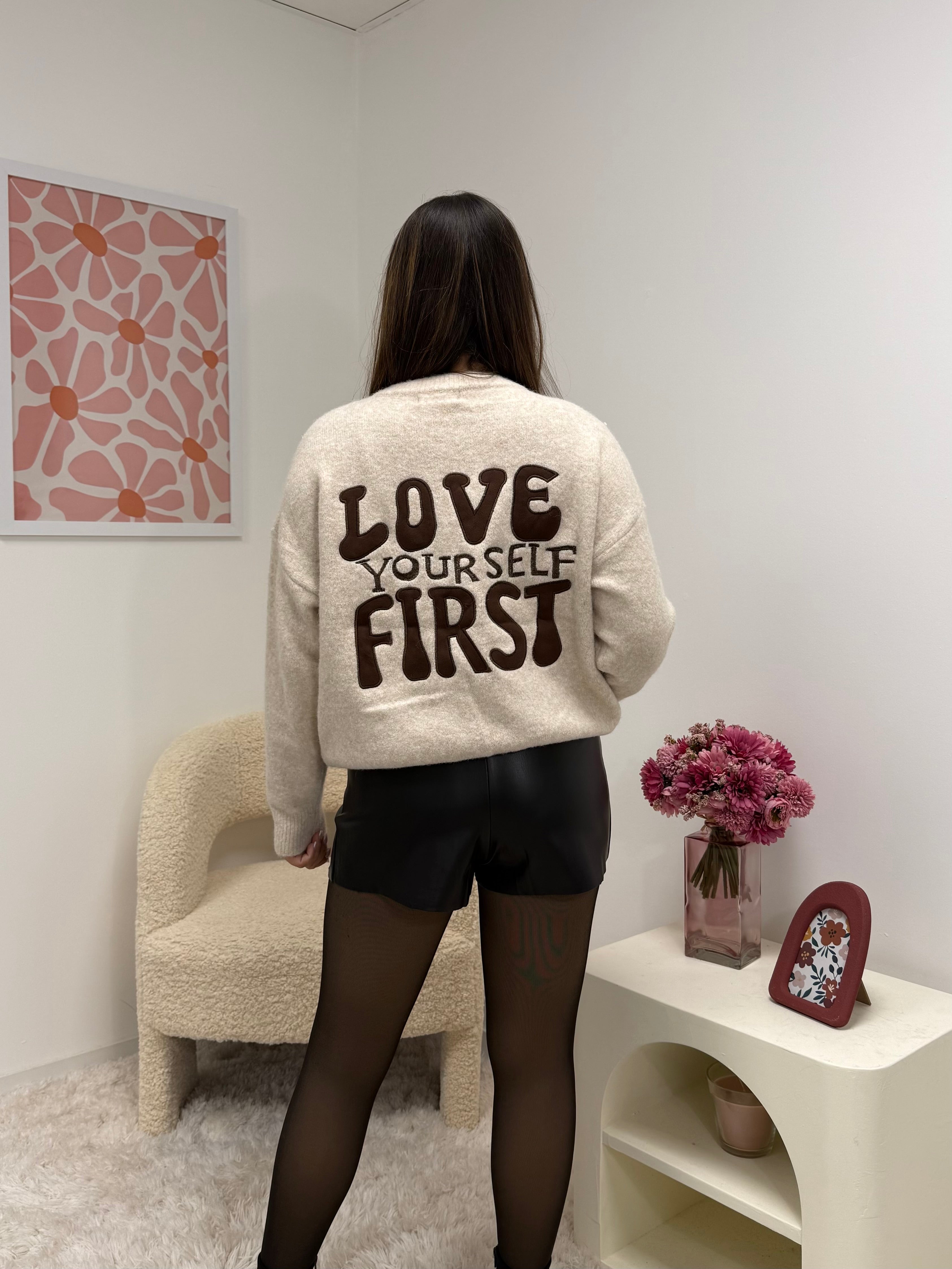 Pull avec imprimé de dos