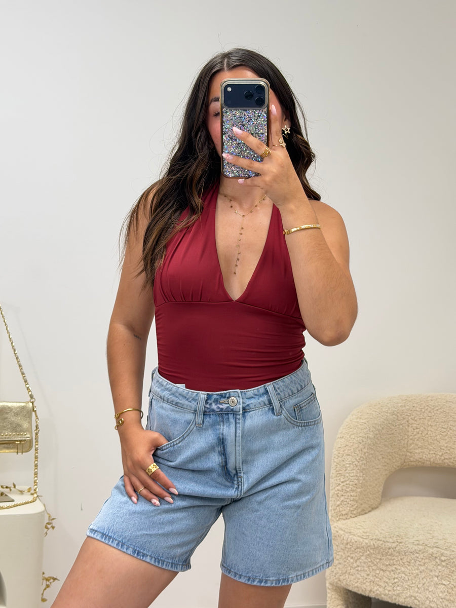 haut Top dos nu bordeaux dsclothes