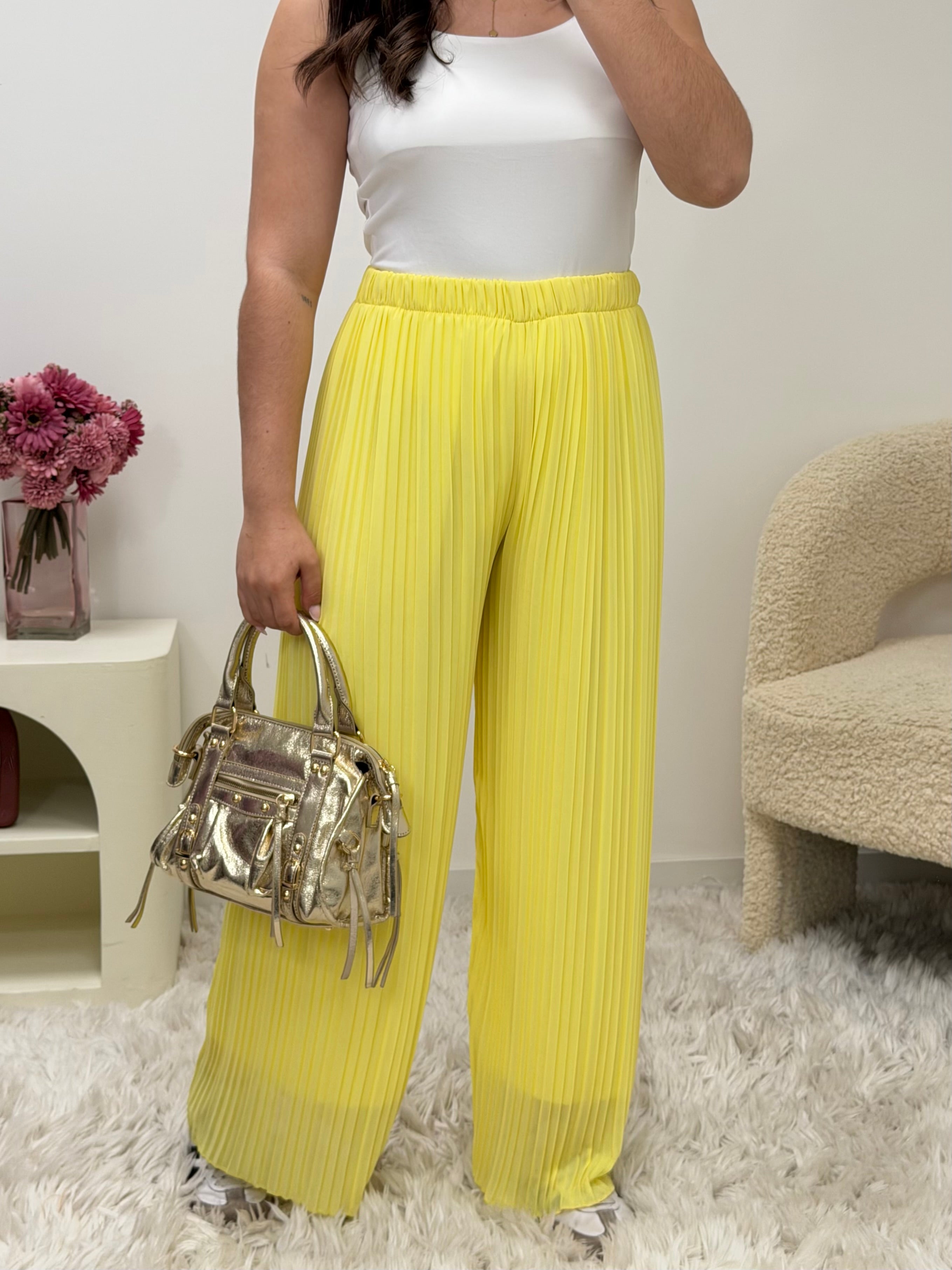 pantalon pantalon ROMY jaune pastel dsclothes