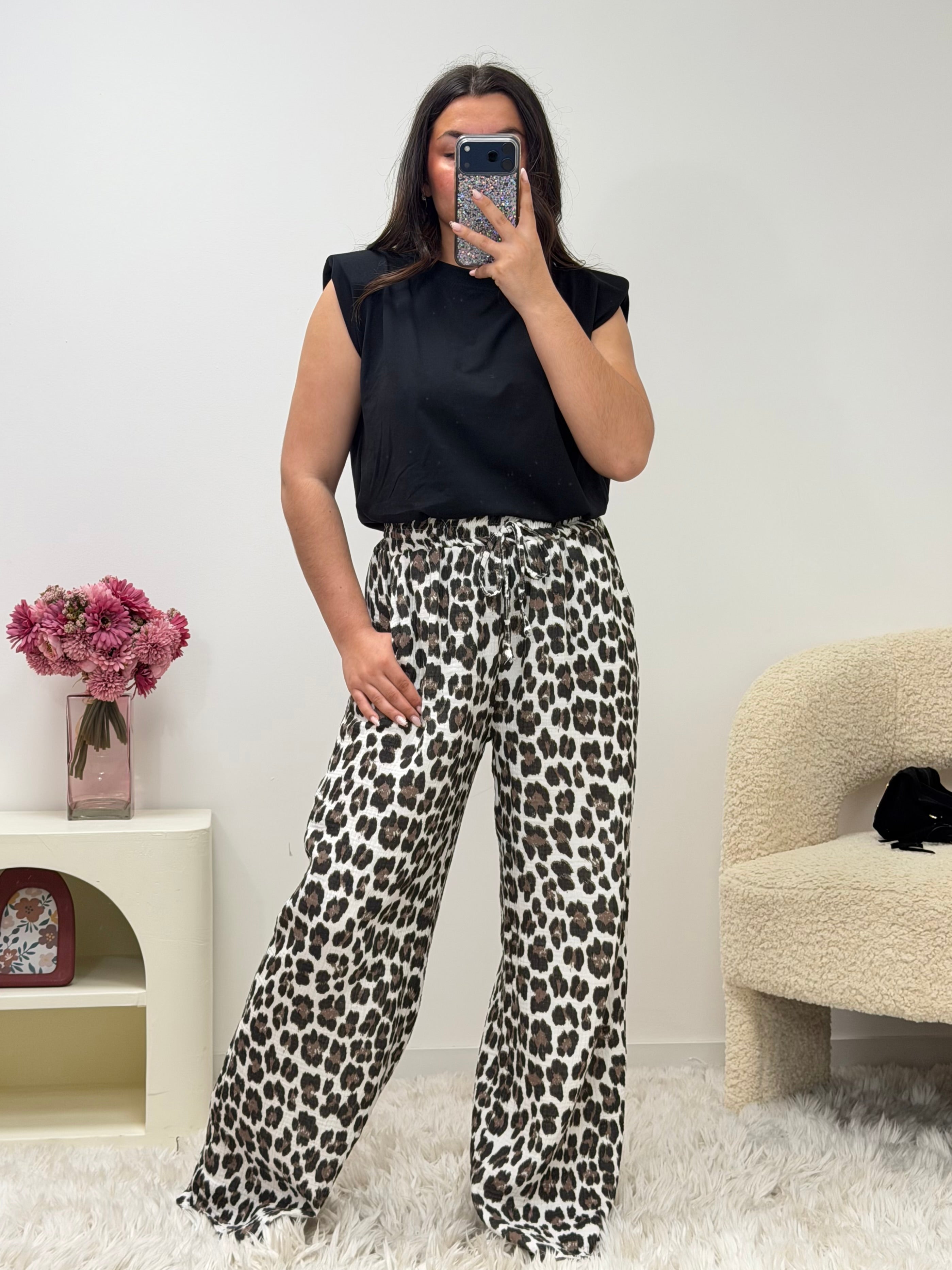 pantalon Pantalon en gaze léopard dsclothes